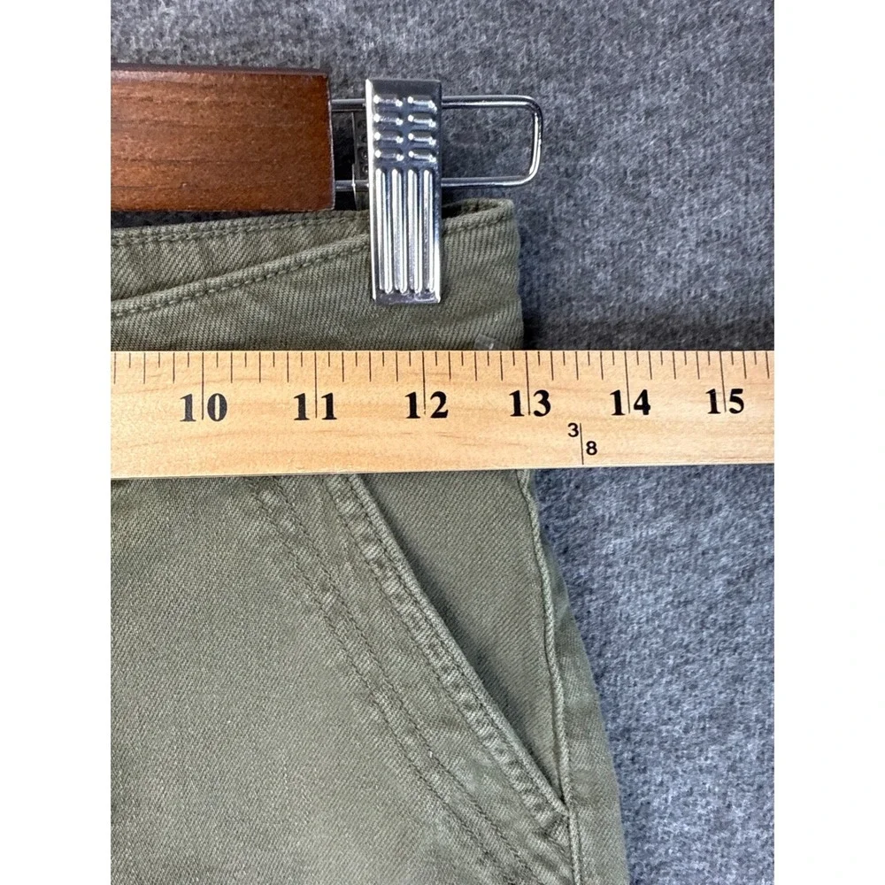 American Eagle Super High-Rise Baggy Wide Leg Pants Olive Green Size 000 XXS EUC
